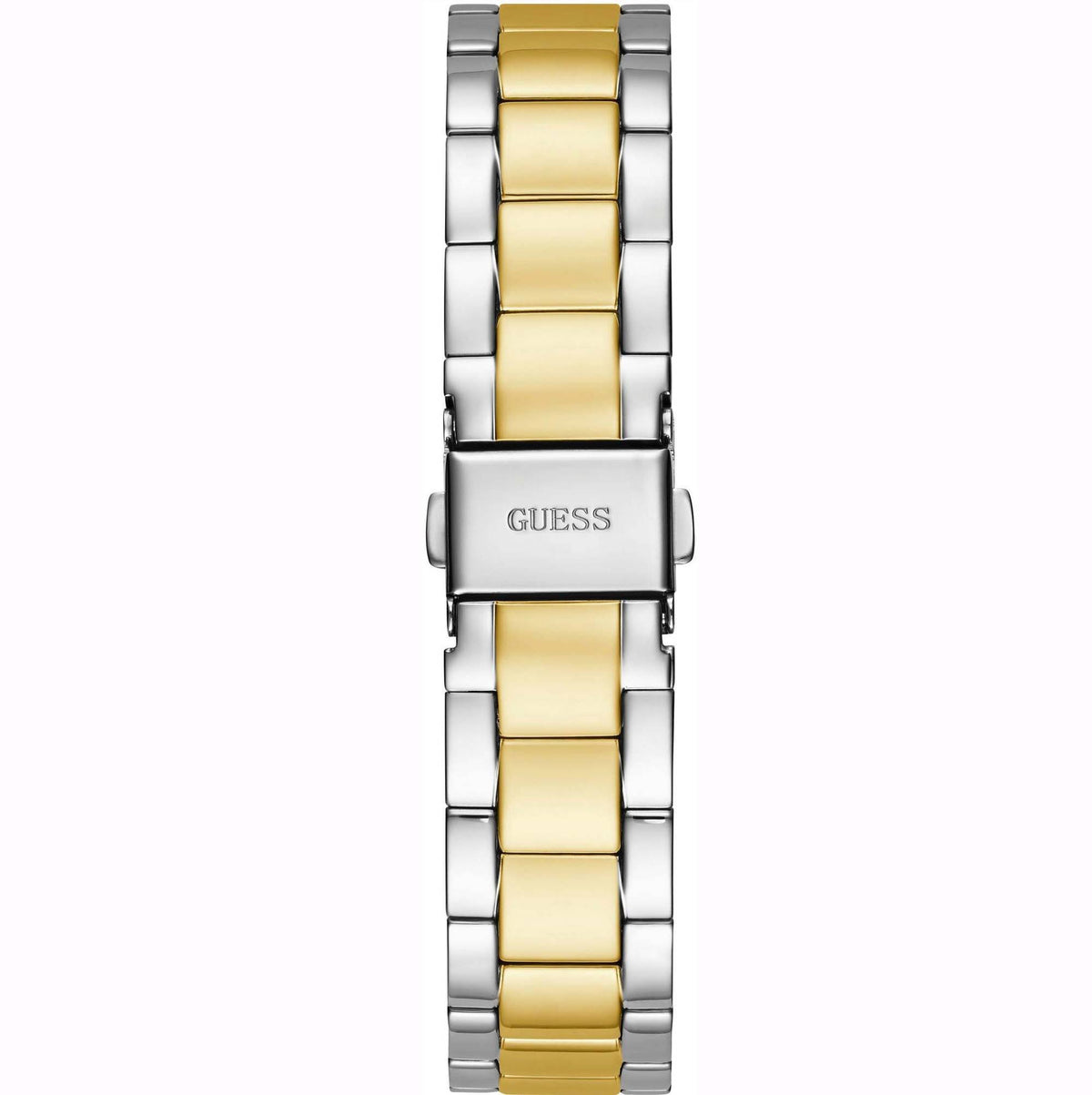 Guess Damen Armbanduhr Luna, Day/Date silber, gold 36 mm GW0308L5