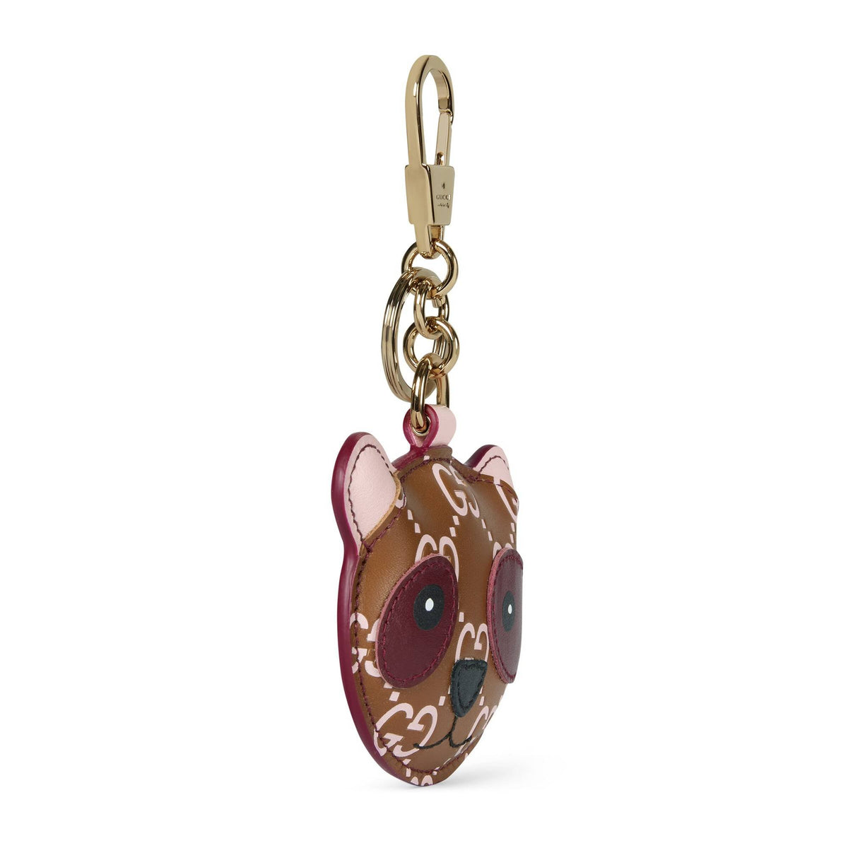 Gucci Taschenanhänger Unisex Panda Bag Charm Braun Rosa 821890-JAAKE-8148
