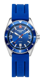 Swiss Alpine Military Herrenuhr für Herren, Modell Sierra, silber-blau, Artikelnummer 7034.183