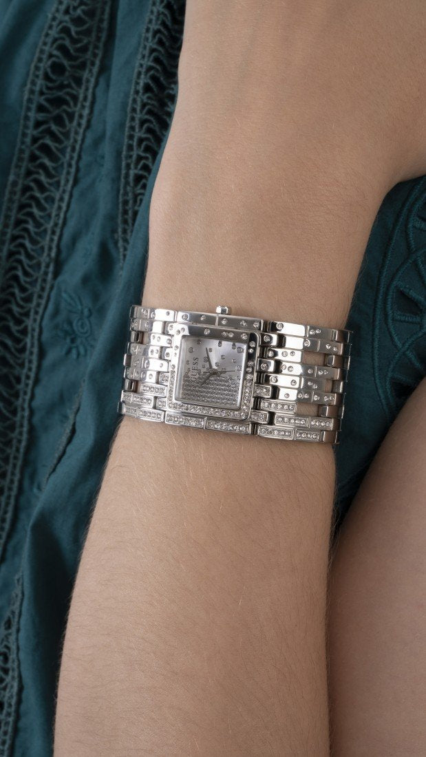 Guess Damen Armbanduhr WATERFALL silber 22 mm GW0441L1