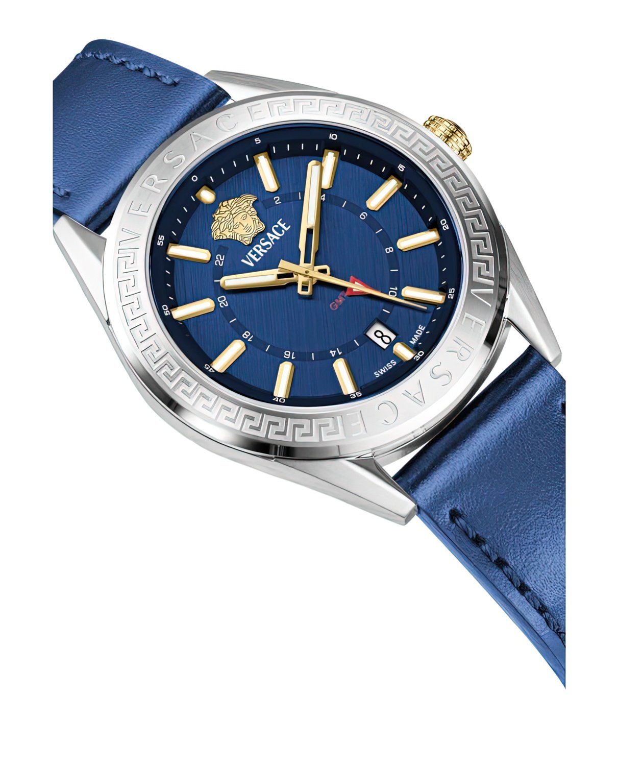 Versace Herren Uhr V-CODE GMT Blau VEAFA0124