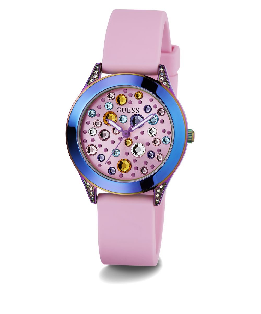 Guess Damen Armbanduhr MINI WONDERLUST rosa, blau 34 mm GW0678L3