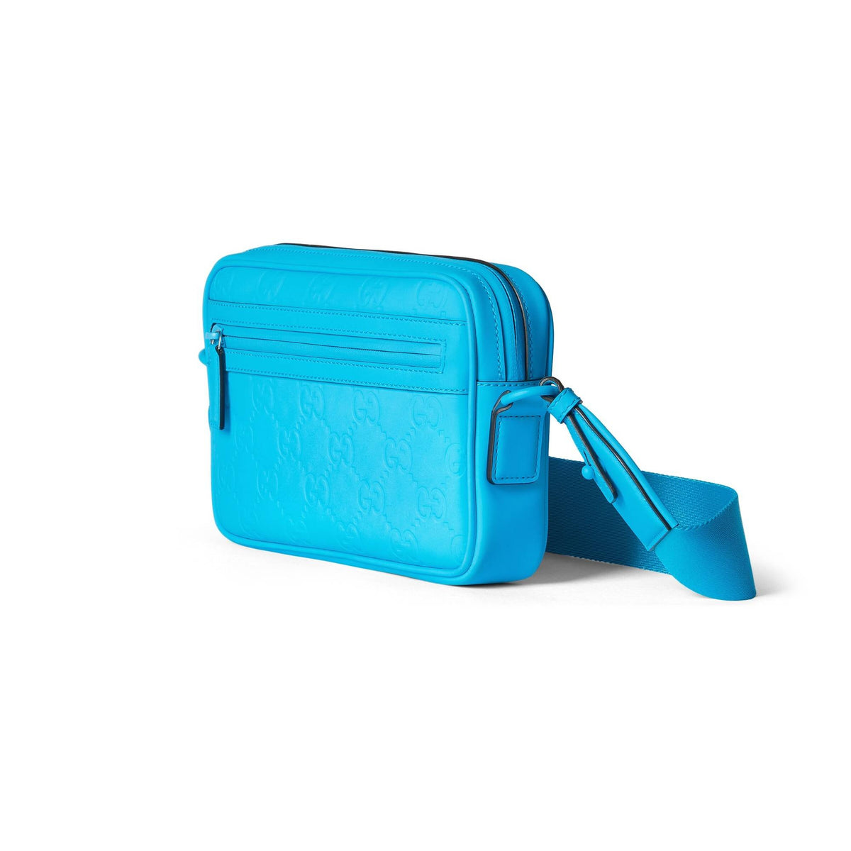 Gucci Umhängetasche Unisex Rubber‑Effect Crossbody Bag Blue 771293‑AADKD‑4336