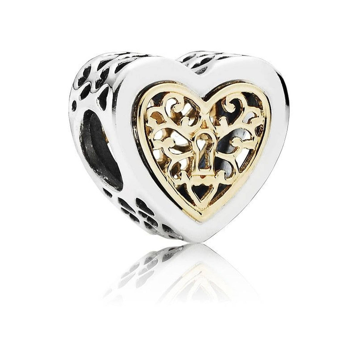 Pandora Charm Damen Herzensornament Bicolor 791740