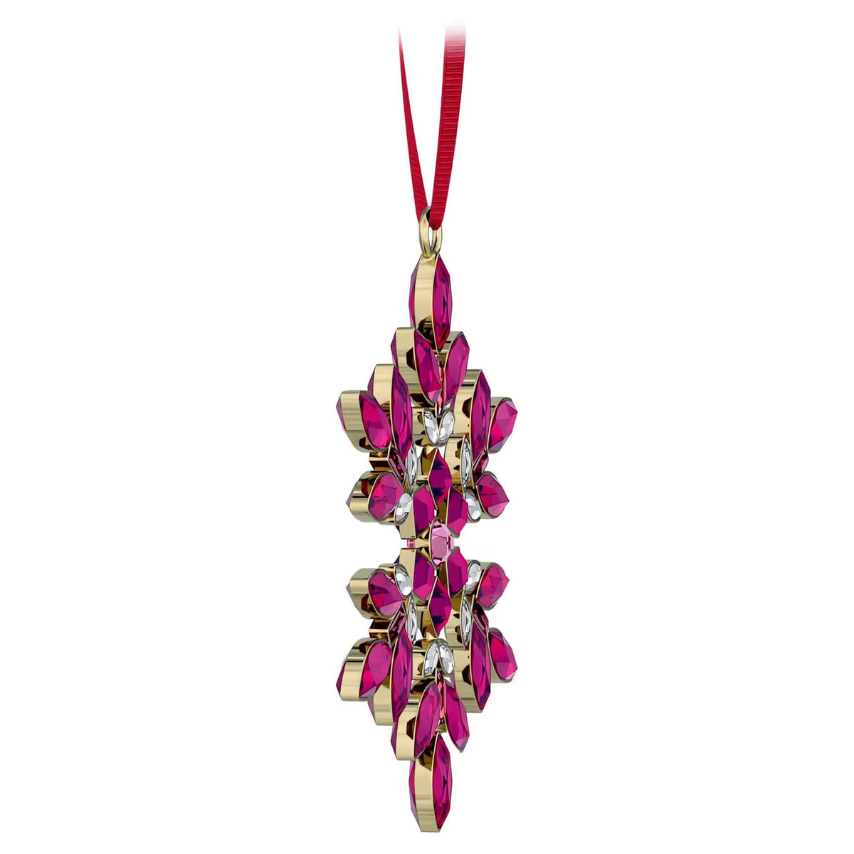 Swarovski Gema Festtagsornament Schneeflocke Rot, Pink 5691041