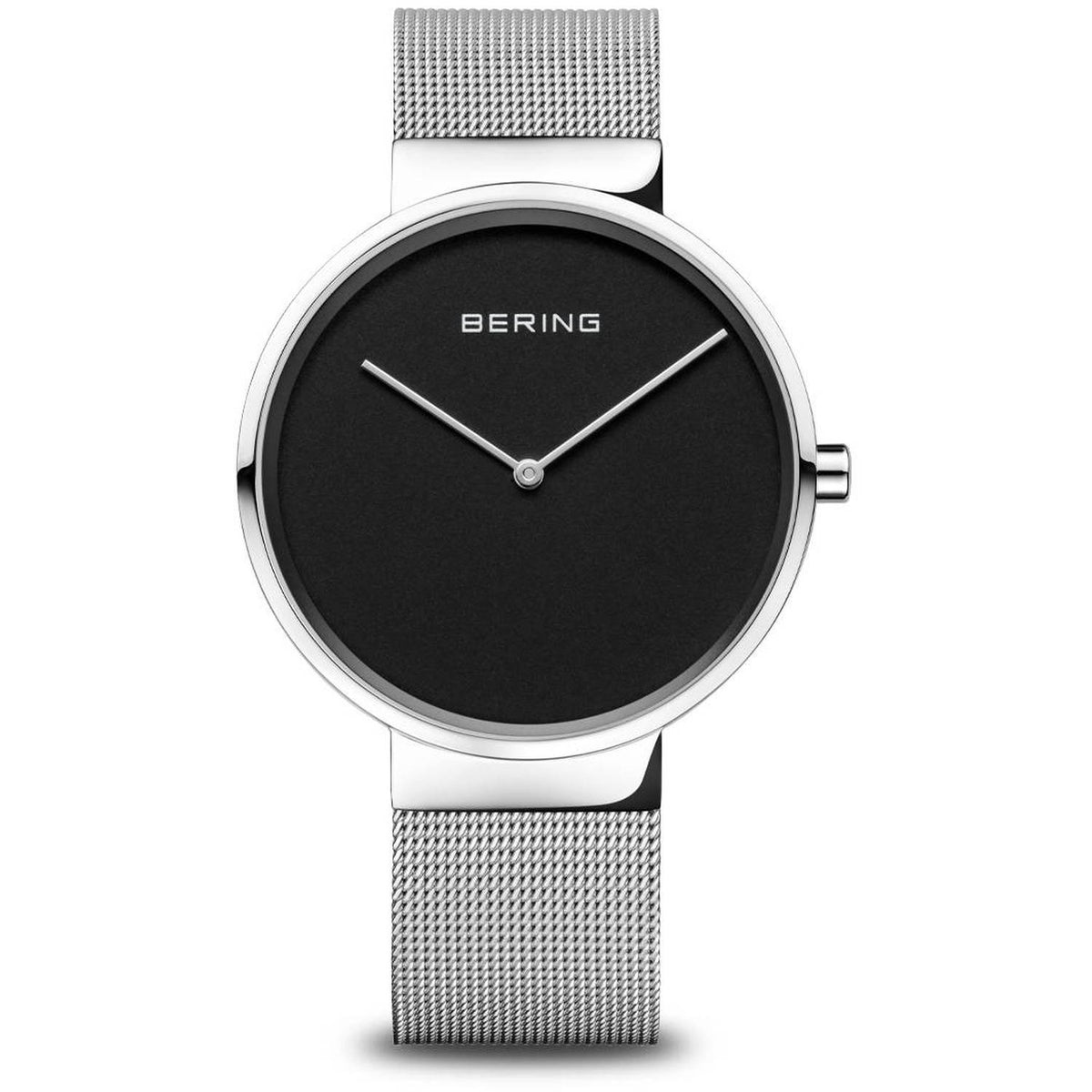 BERING Unisex Armbanduhr Classic silberfarben glänzend Edelstahl Armband und Saphirglas 14539-002