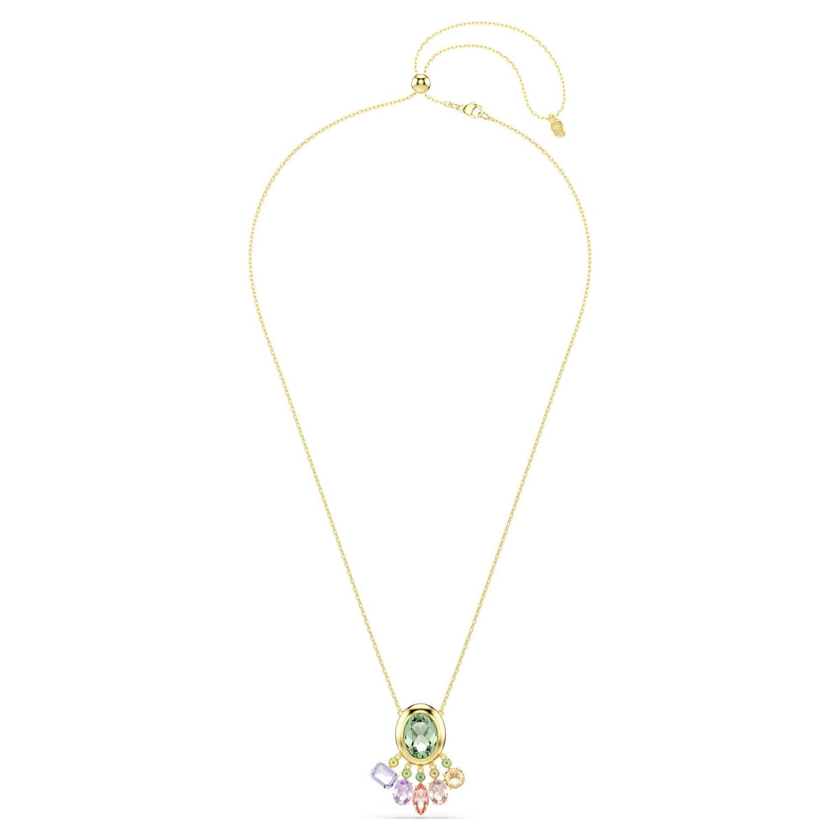 Swarovski Halskette Unisex Gema Anhänger Mehrfarbig Goldlegierungsschicht 5741587
