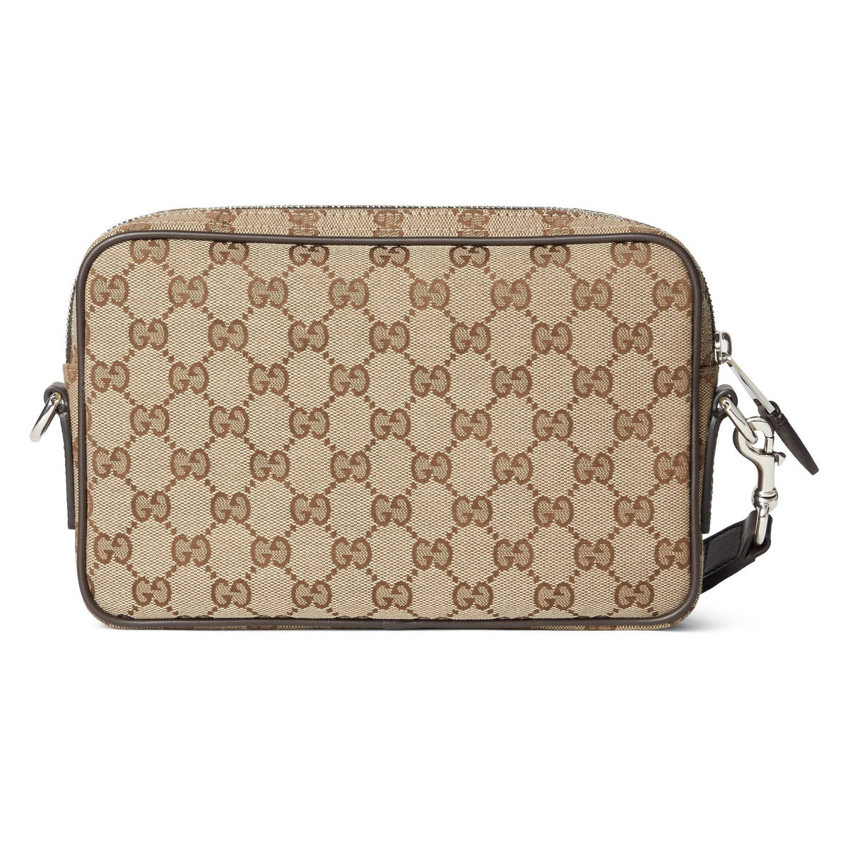 Gucci Umhängetasche Herren GG Canvas Kleine Crossbody Tasche Beige Braun 834802 FAEPS 9752