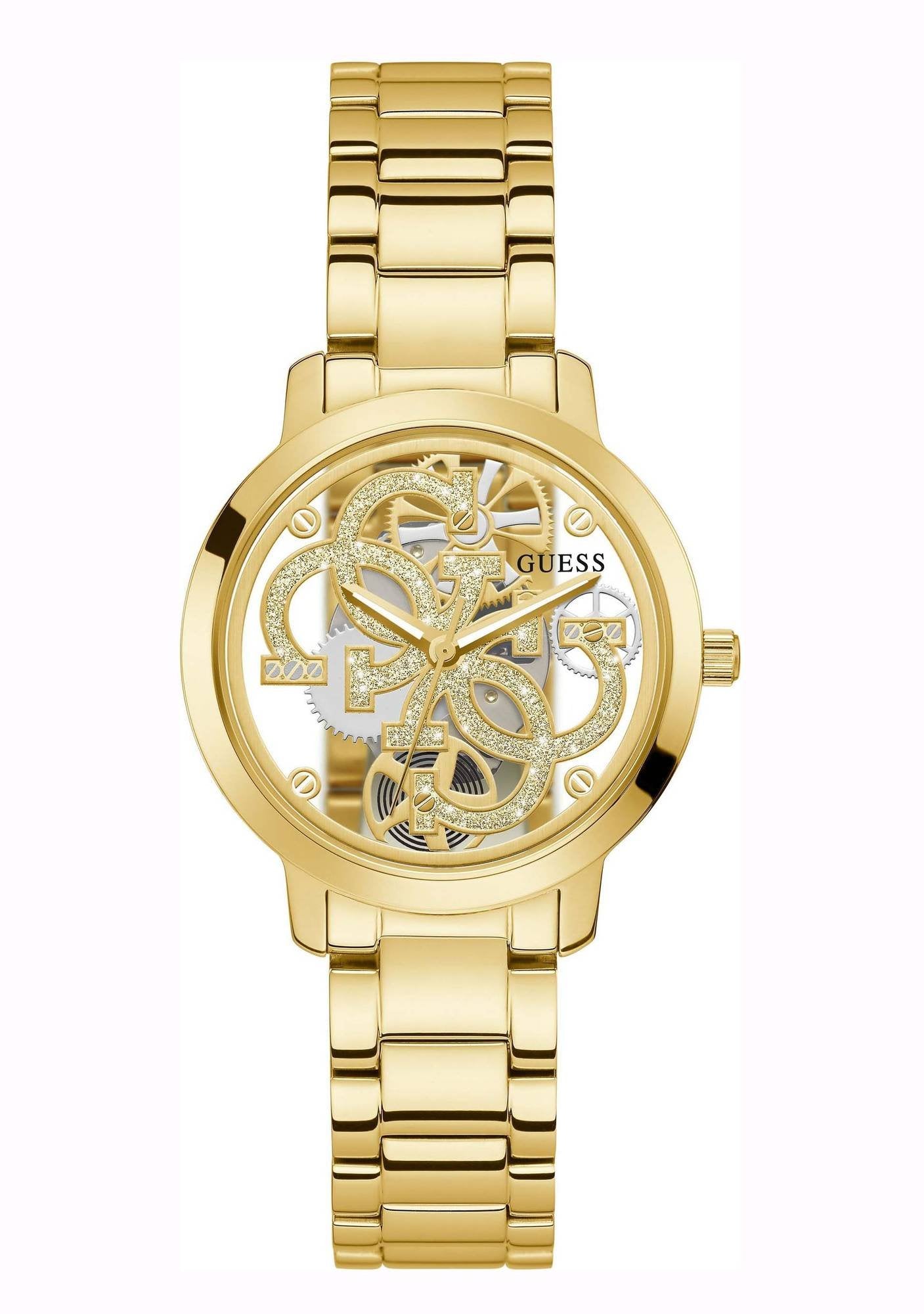 Guess Damen Armbanduhr Quatro clear gold 36 mm GW0300L2
