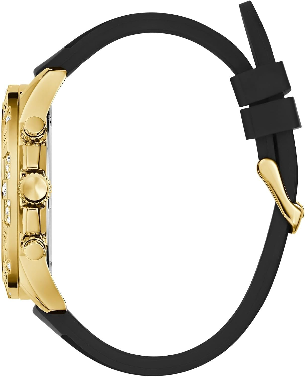 Guess Armbanduhr Herren Majestic Multifunktion Gold Schwarz GW0909G2