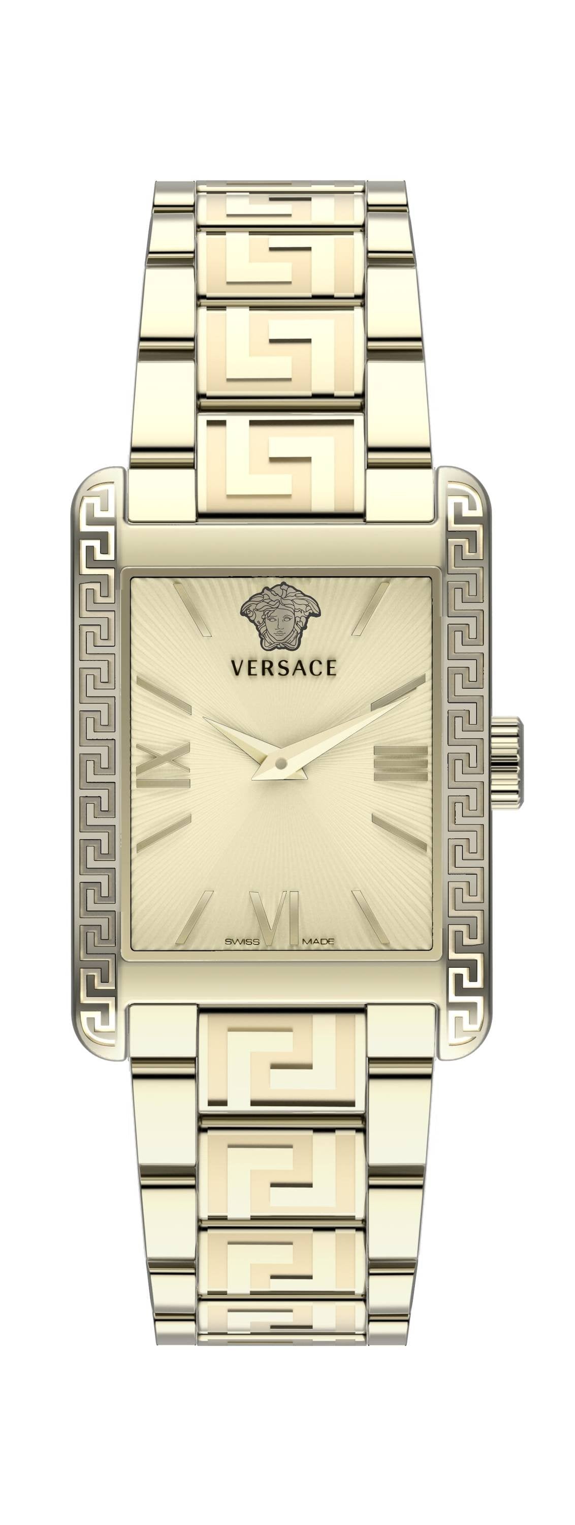 Versace Armbanduhr Damen Tonneau Goldfarben VE1C01324