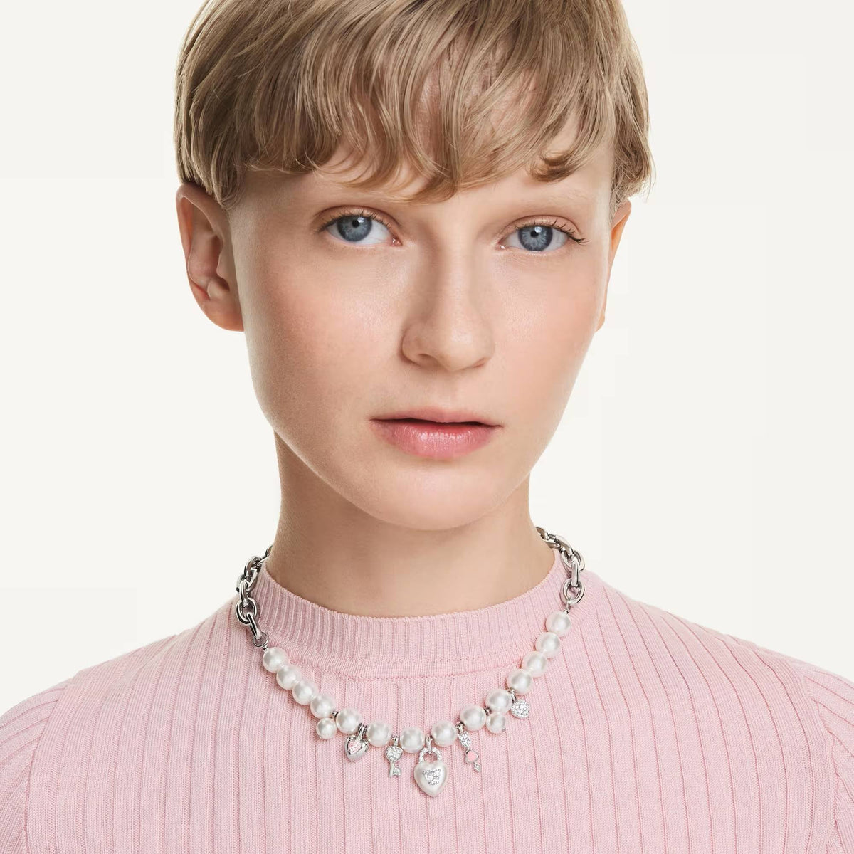 Swarovski Halskette Damen Idyllia Kristallperle Weiß 5749601