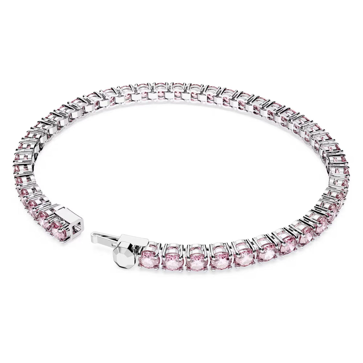 Swarovski Armband Unisex Matrix Tennis Rundschliff Rosa Rhodiniert Größe S 5648930