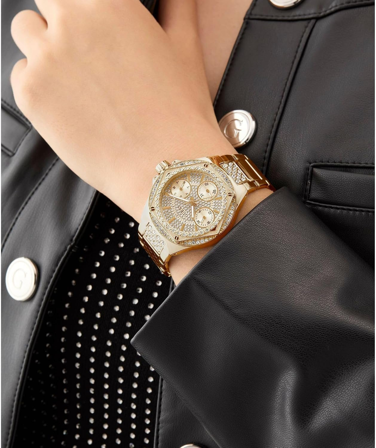Guess Armbanduhr Damen Envy Analog Gold GW0878L2