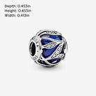 Pandora Charm Blätter-Glanz Royalblau 791969NCB