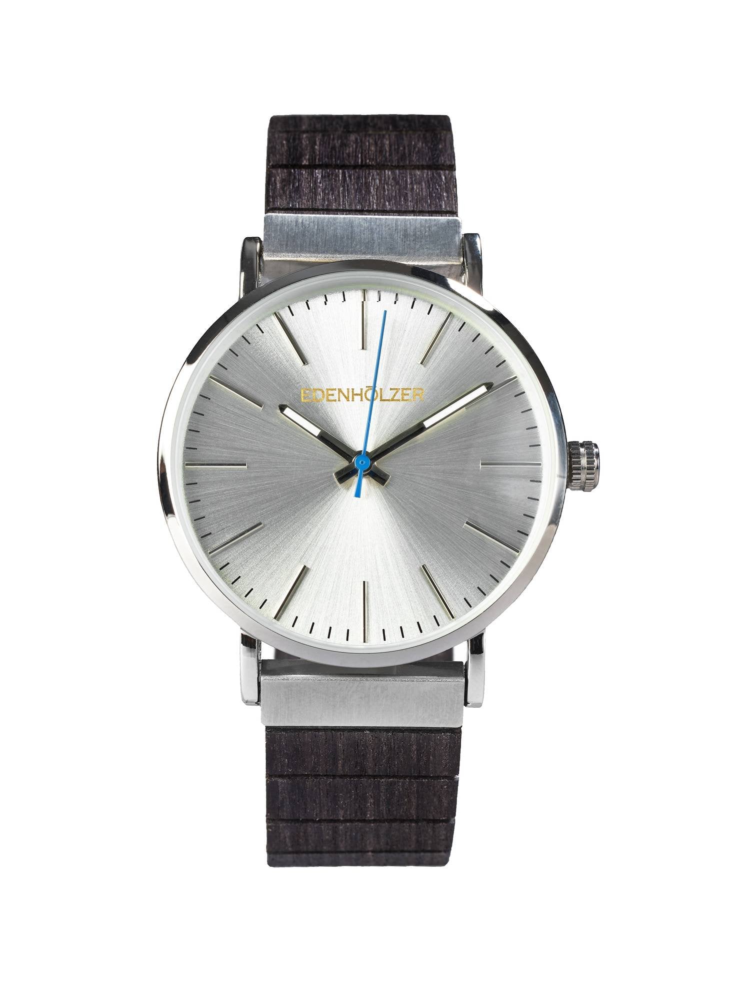 Edenhölzer Holzuhr Herren Armbanduhr Metall  HOlzArmband Hardlex Grenada Natur