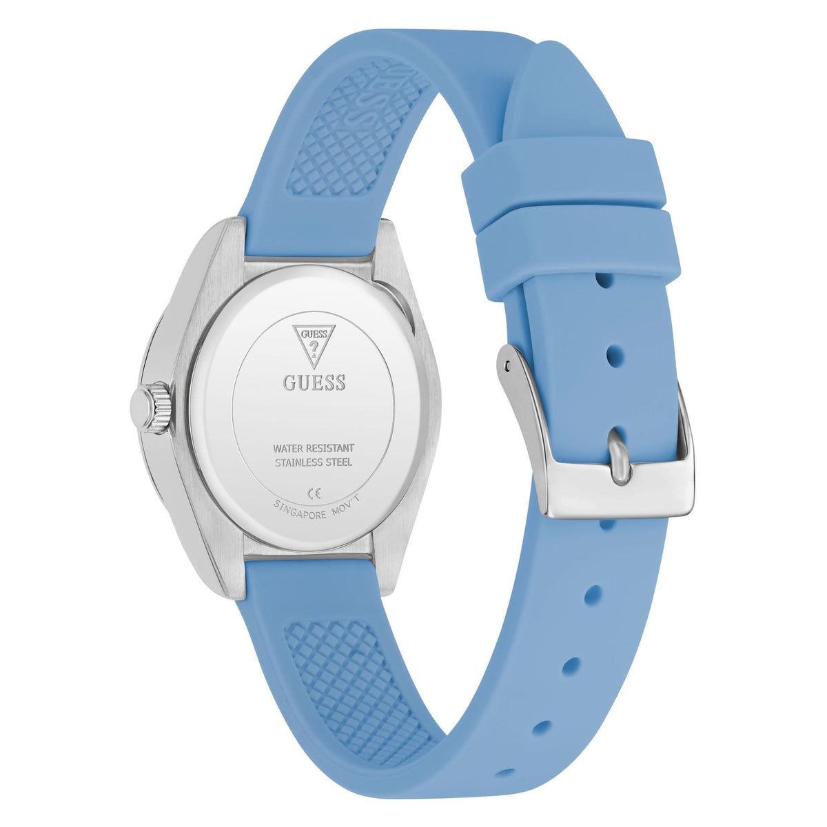 Guess Armbanduhr Damen Mini Luna Silber Blau GW1000L1