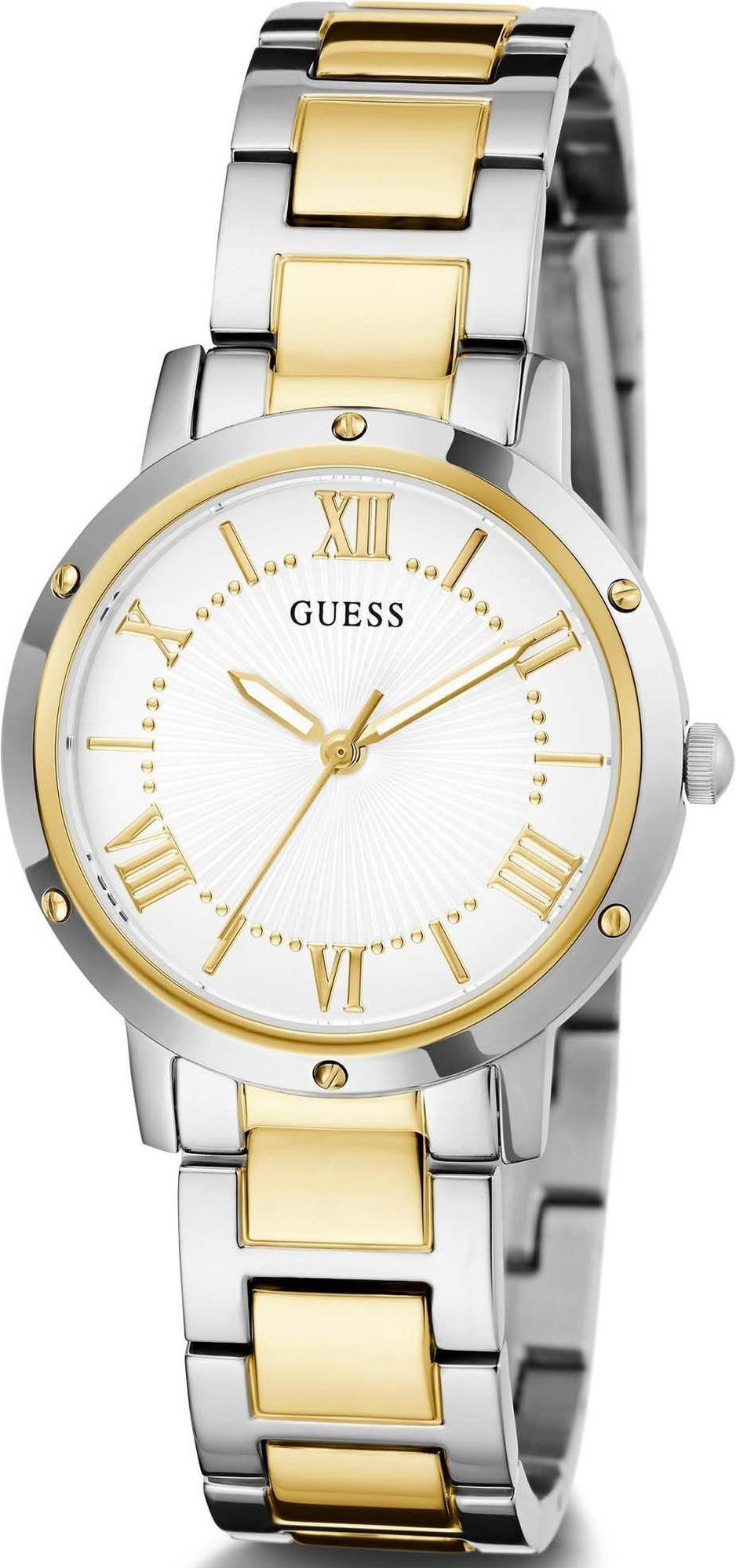 Guess Damen Armbanduhr Dawn silber, gold 34 mm GW0404L2
