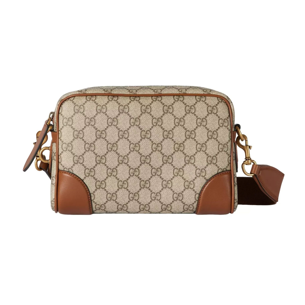 Gucci Umhängetasche Unisex GG Emblem Beige Braun