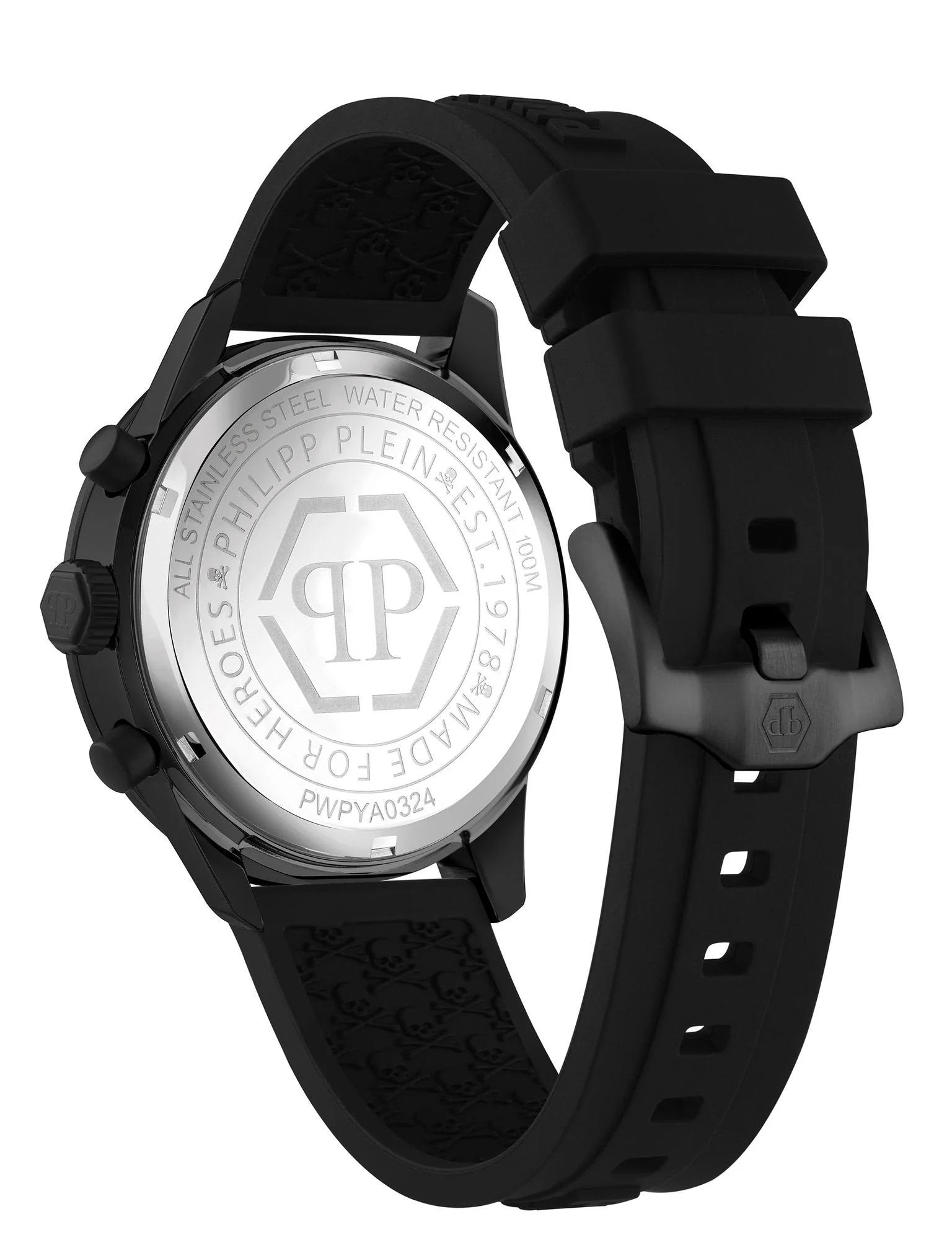 Philipp Plein Uhr Herren Pleinmeter Chronograph Schwarz PWPYA0324