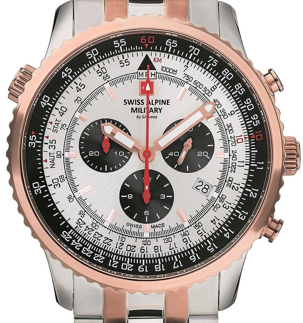 Swiss Alpine Military Herren Armbanduhr Chronograph 7078.9152