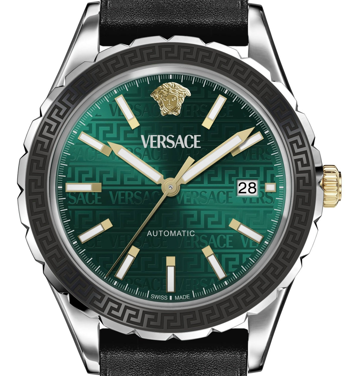 Versace Herren-Armbanduhr Hellenyium Automatic grün schwarz VEQCA0124