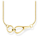 Thomas Sabo Damen Halskette Iconic 925 Sterling silber 750 Gelbgold Vergoldung KE1855-413-39-L45V