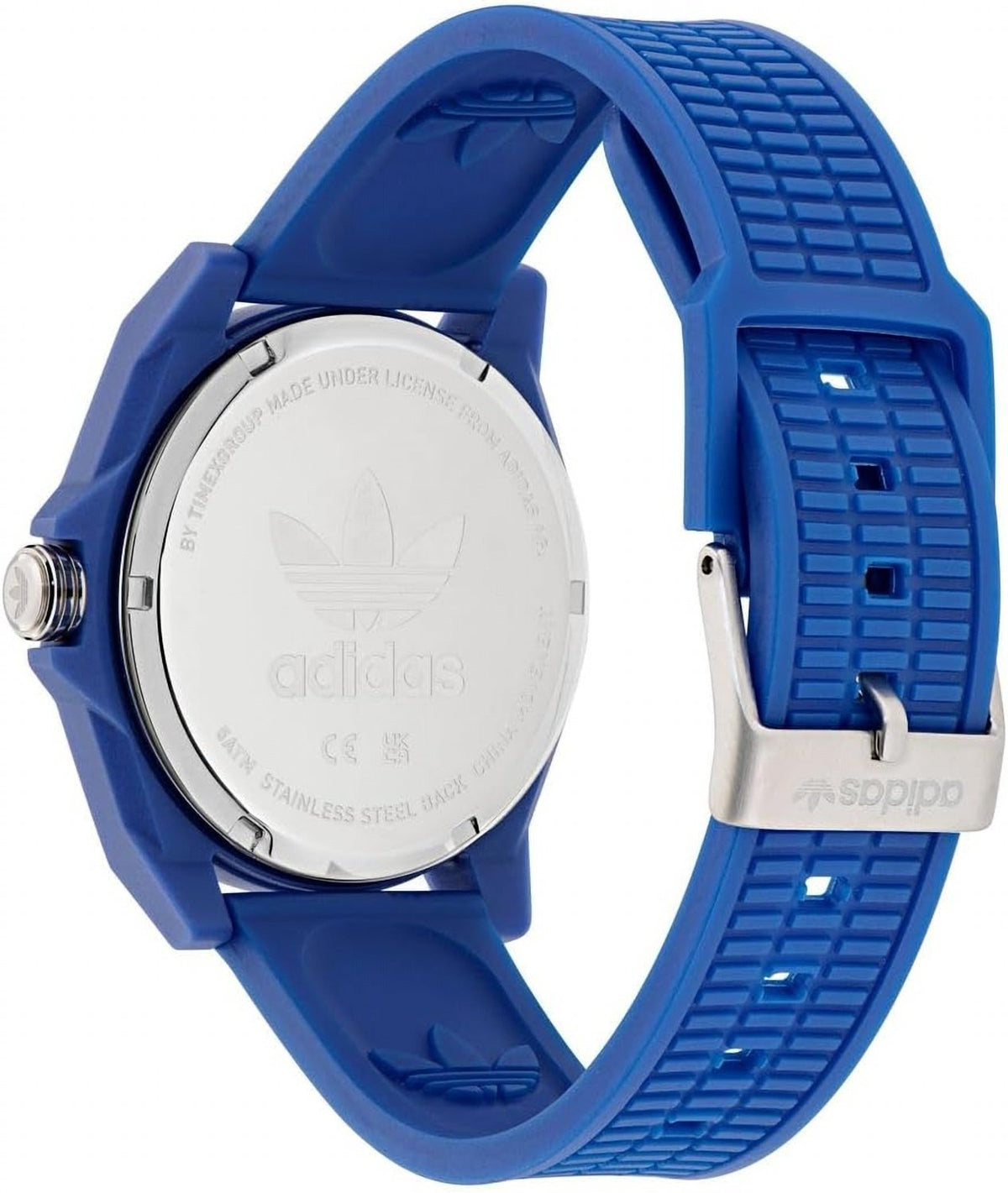 adidas Project Four SOLAR Unisex Armbanduhr, Solar-Dreizeigerwerk Analog, Kunststoff, 41 mm, Kunststoffarmband, Blau, 5 bar, Zifferblattfarbe: Blau, AOST25528