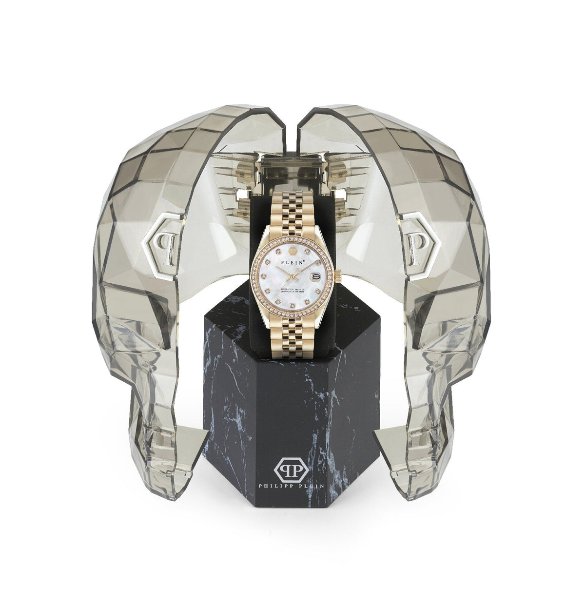 Philipp Plein Damenuhr Date Superlative Gold