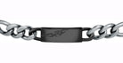 SECTOR Herren Armband ENERGY BR. BLK TAG WITH EAGLE+SS 22CM