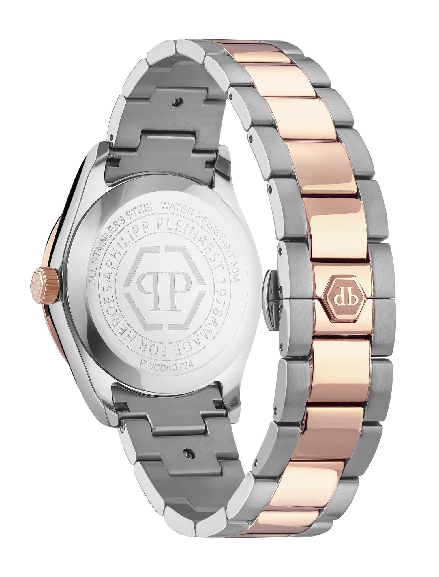 Philipp Plein Uhr Damen Queen Crystal PWCDA0724 Silber / Roségold