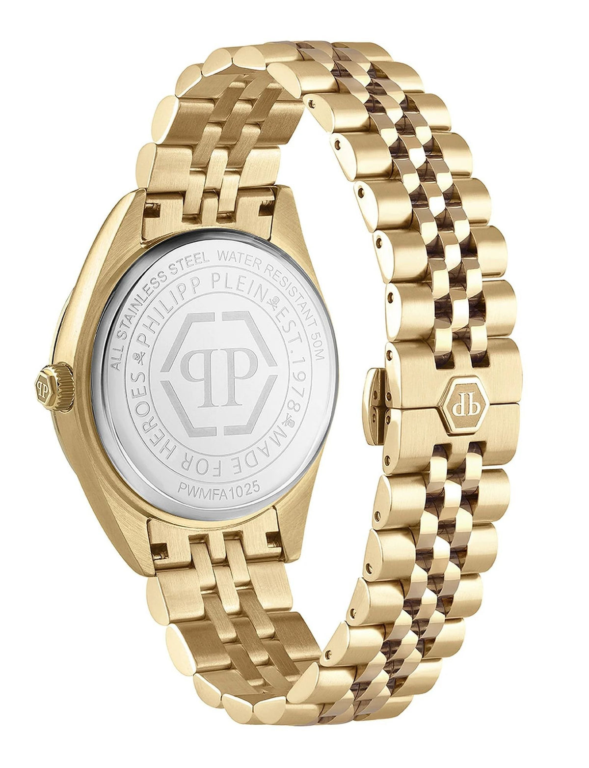 Philipp Plein Uhr Herren Date Superlative Crystal Gold/Schwarz PWMFA1025