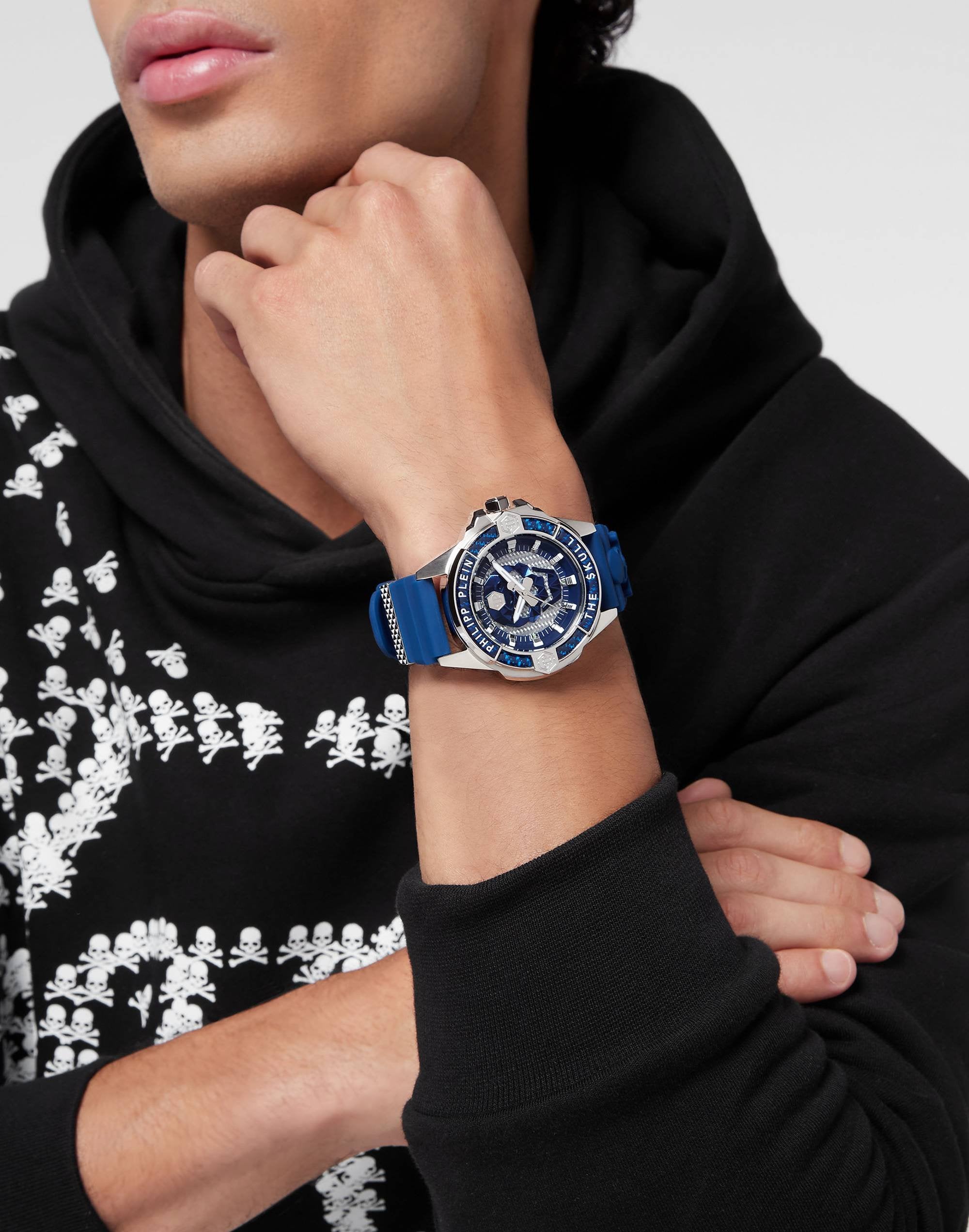 Philipp Plein Herrenuhr The $kull Carbon Fiber